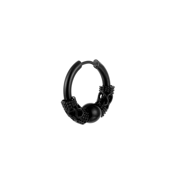 Örhänge Ring Piercing med Kula Svart