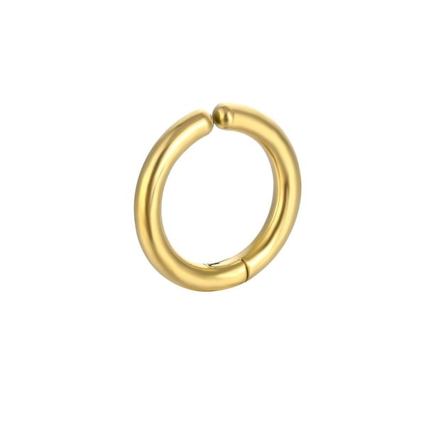 Fake Piercing Øredobber Uten Hull Tykk Ring Gull 12mm