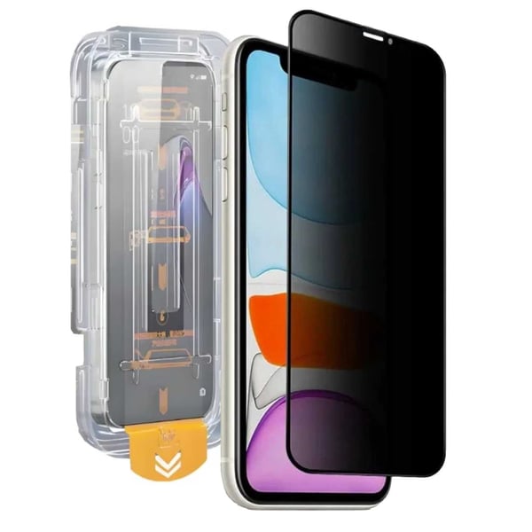 Easy Install iPhone 12 Pro Max Privacy Skärmskydd HD Härdat Glas