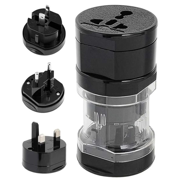 Universal Reseadapter för Alla Länder Svart