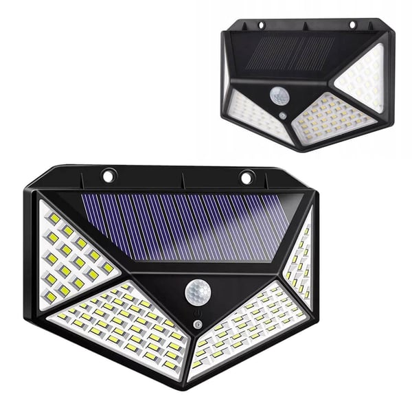 2-Pack Solcell Vägglampa med Rörelsesensor