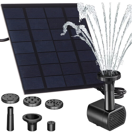 Solcellsdriven Fontän | Vattenpump för Fågelbad och Fontäner