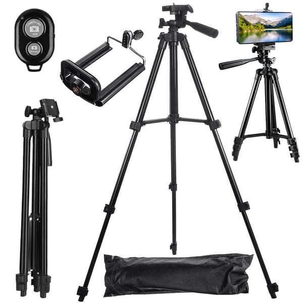 Tripod Kamerastativ med Fjärrkontroll för Mobil