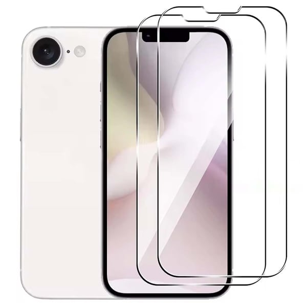 2-Pack iPhone 16e Skjermbeskytter HD i herdet glass