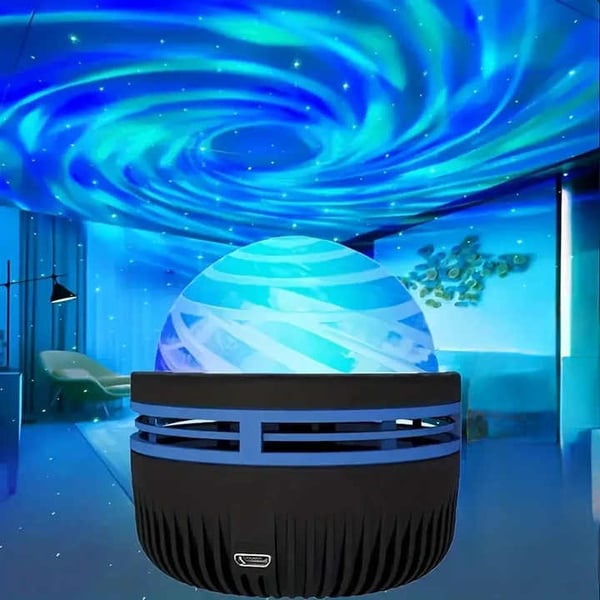 Mini Roterende RGB Nebula LED Projektor Nattelys