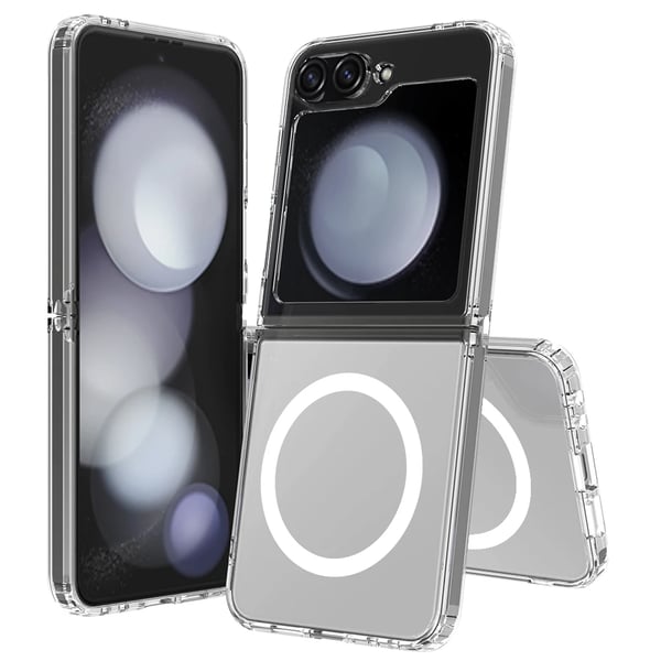 Galaxy Z Flip 6 Magnetisk Mobildeksel Magsafe Kompatibelt Gjennomsiktig