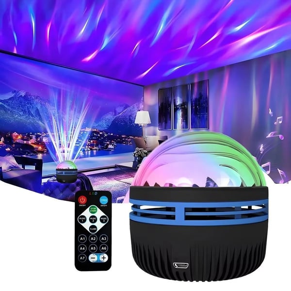 Mini Roterande RGB Norrsken Aurora LED Projektor Nattlampa
