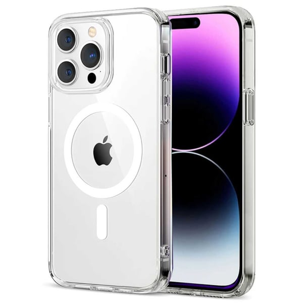 iPhone 15 Pro Magnetiskt Mobilskal Magsafe Kompatibelt Genomskinligt