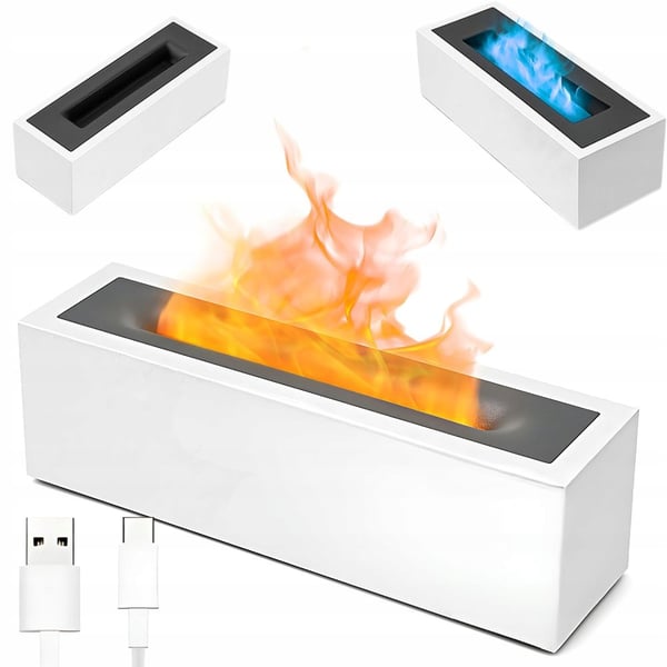 Bordskamin Aroma Diffuser Luftfukter med Flamme-effekt