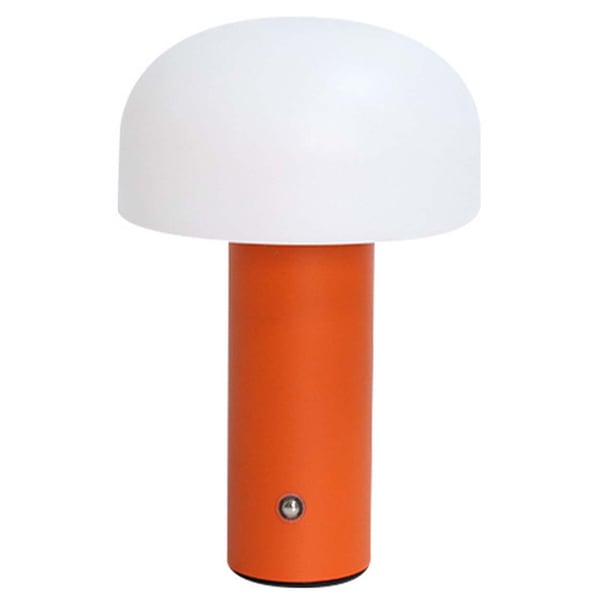 Retro Bordlampe Sopp | Trådløs Oppladbar LED Lampe Oransje