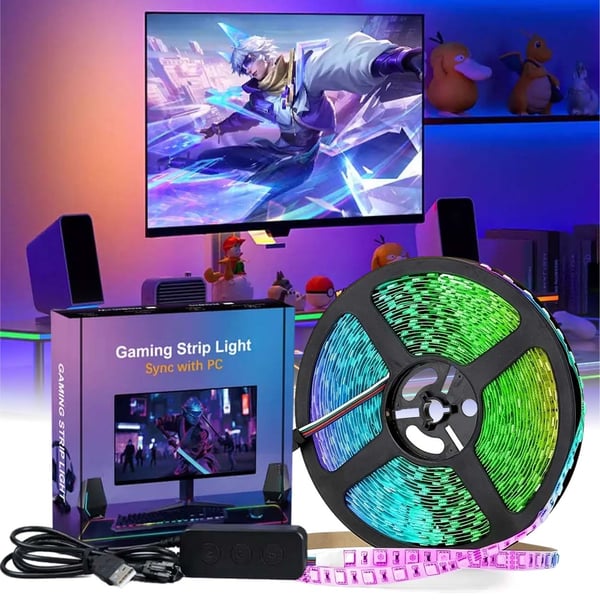 PC SYNC LED RGBIC Ljusslinga för Monitor Datorskärm Ambilight 24″ PC SYNC LED RGBIC Ljusslinga för Monitor Datorskärm Ambilight 24″
