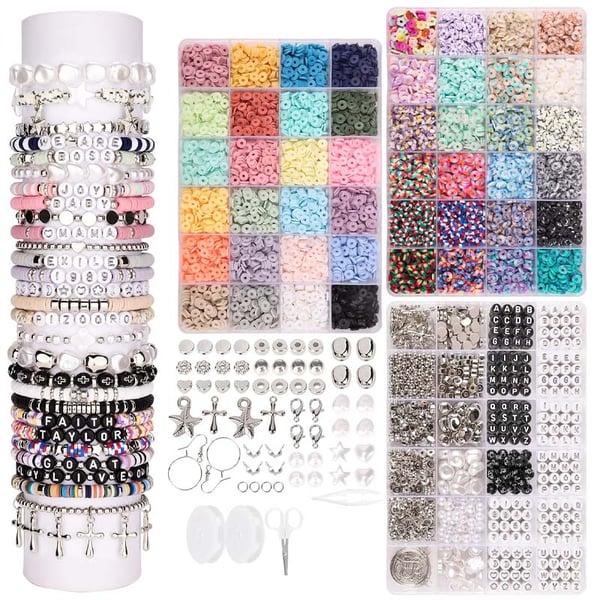 DIY Smyckesset för Armband & Örhängen – Extra Stort Pärlkit med 48 Färger & Tillbehör