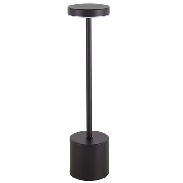 Uppladdningsbar LED Bordslampa i Metall Svart
