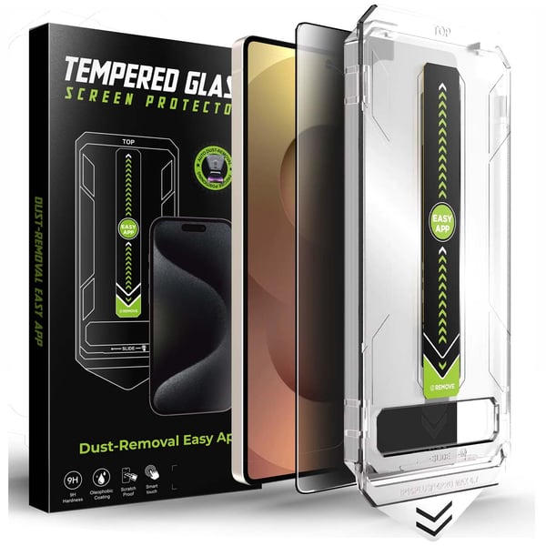 Personvern Herdet glass skjermbeskyttelse for Samsung Galaxy S24 Ultra – 9H ripebestandig, enkel, boblefri montering