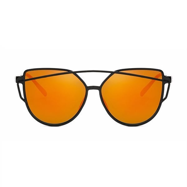 Retro solbriller sort orange glas