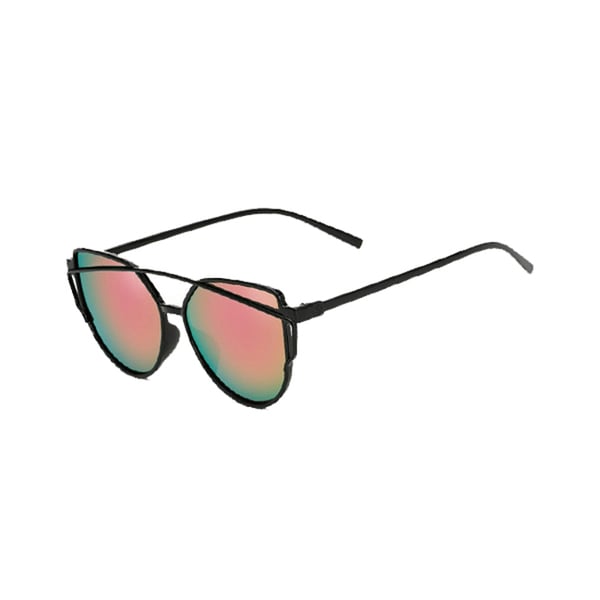 Retro solbriller svart rosa glass + senil streng Retro solbriller svart rosa glass + senil streng