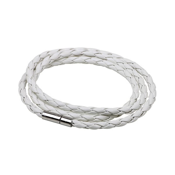 Trendigt Läderarmband Bohem Vit