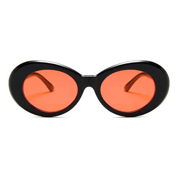 Black Big Round Retro Solbriller Light Glass + Senile String