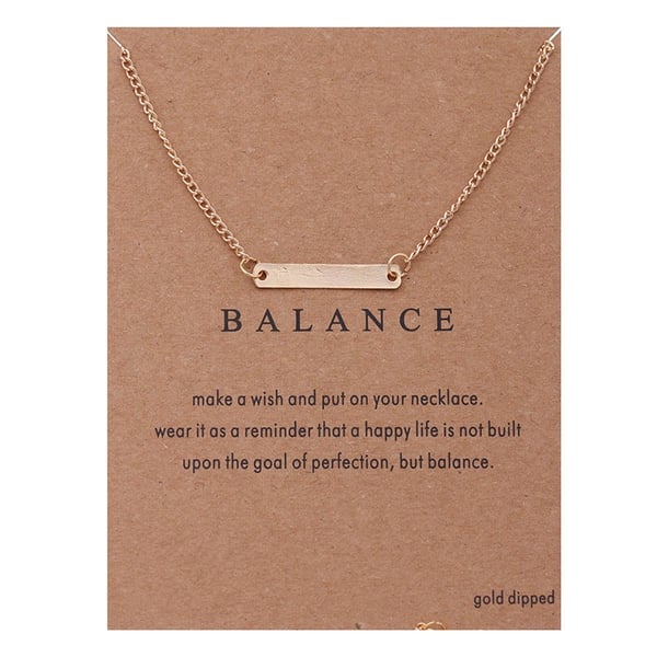 Gåvohalsband Guld Balans/Balance Kedja  Hänge