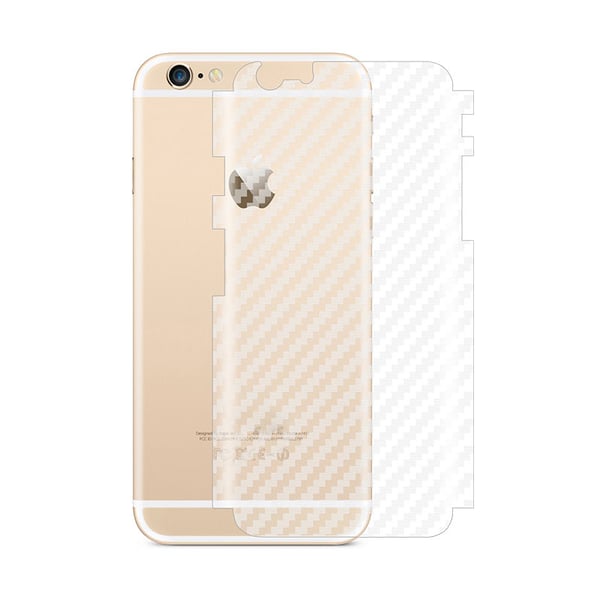 3-pack iPhone x karbonfiber hudbeskyttende plast tilbake