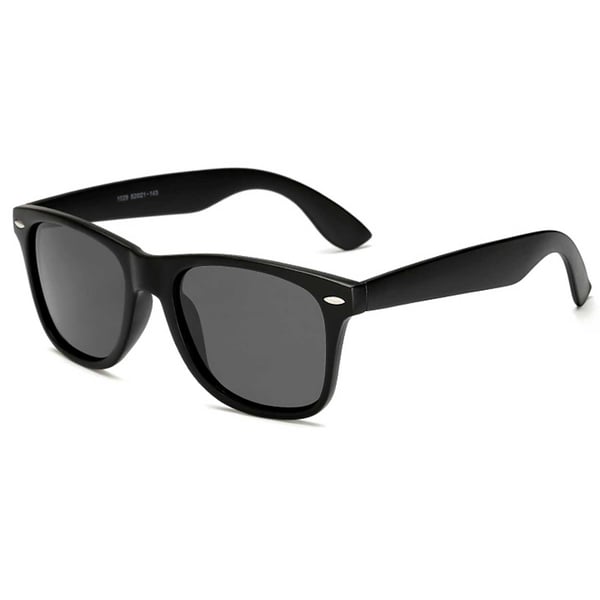 Retro Wayfarer aurinkolasit matta musta
