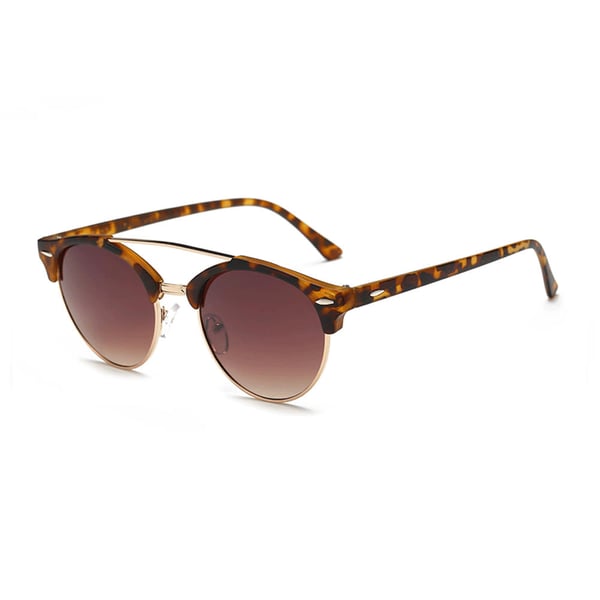 Solglasögon Clubmaster Lyx Leopard Ljust Glas