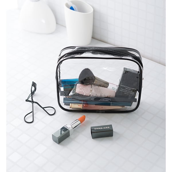 3-pack Genomskinlig Transparent Necessär Sminkväska