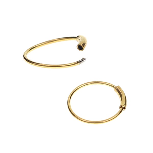 2-pack gull falske piercing ører leppe nese septum leppe