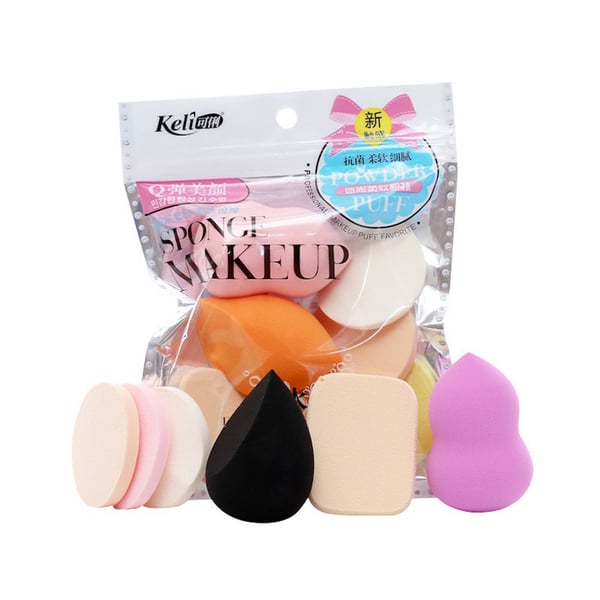 6-pack k-beauty korea meikki sienen meikki kauneussekoitinjauhe puff