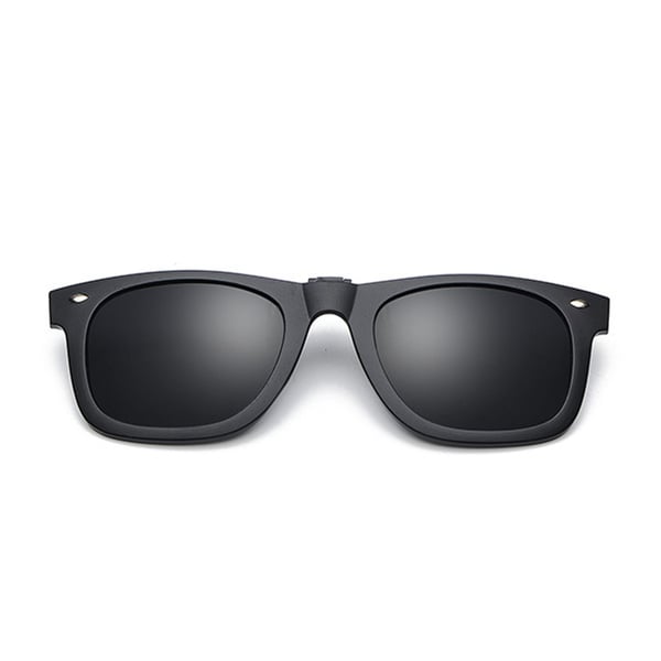 Clip-on Wayfarer Solglasögon Svart – Fäst på befintliga Glasögon