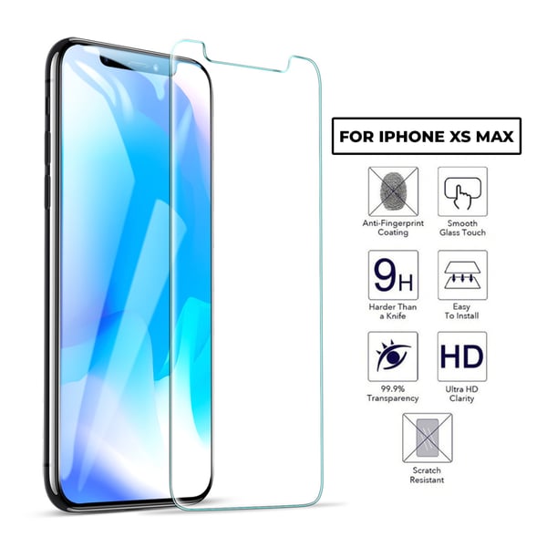 iPhone XS Max HD Skärmskydd Härdat Glas iPhone XS Max HD Skärmskydd Härdat Glas