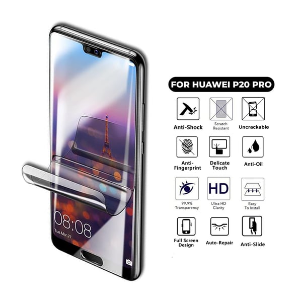 Huawei P20 Pro skærmbeskyttelse beskyttende plastik omfattende