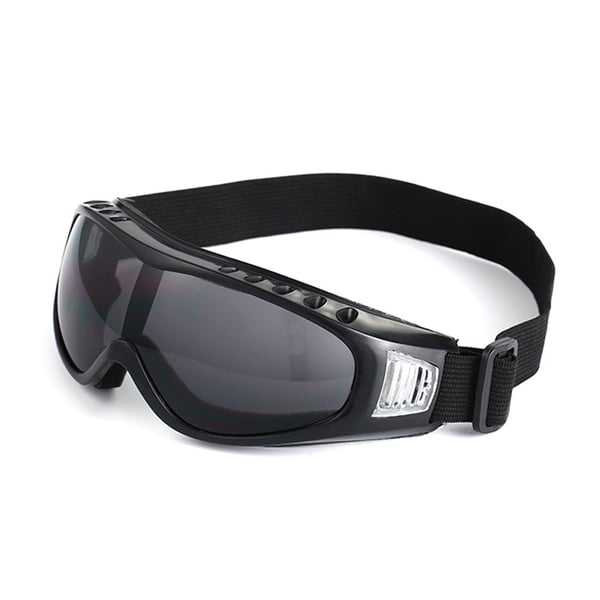Sort skibsregler Goggles MC MX MOPED GLASS UV BESKYTTELSE