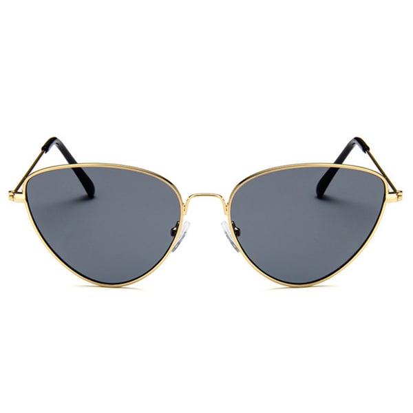 Golden Triangular Solbriller Dark Glass + Senile String