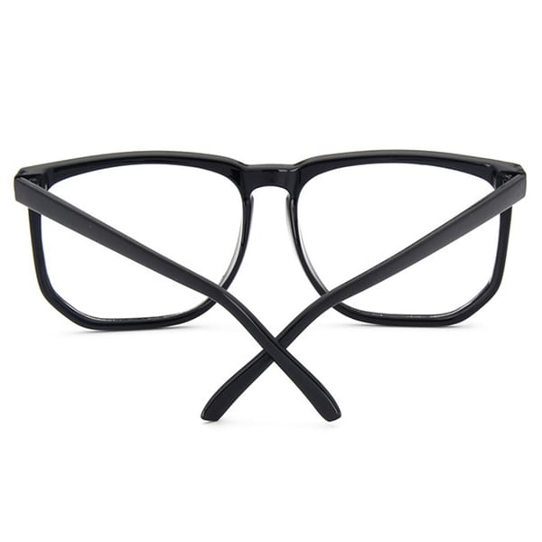 Svarta Stora Retro Glasögon Klarglas Klart Glas utan Styrka