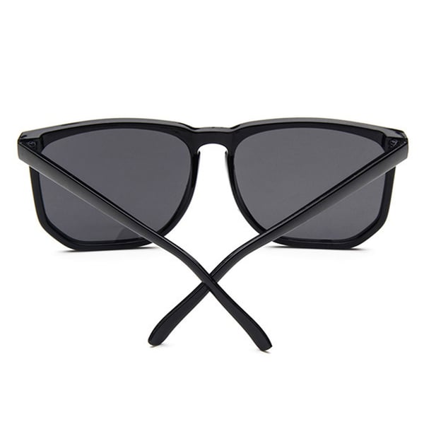 Svarta Stora Retro Solglasögon Spegelglas