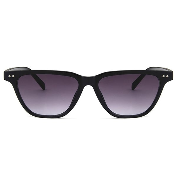 Svarta Retro Wayfarer Solglasögon Mörkt Glas