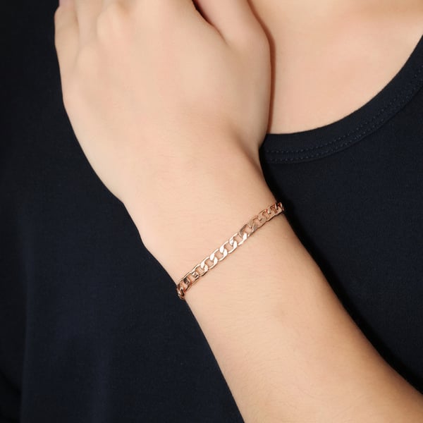 Armband Länk/Kedja i Roséguld 5mm Herrarmband Guld