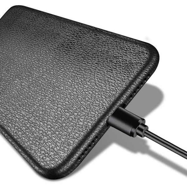 iPhone X Mobile Shell Black Leather Leather