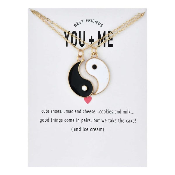 Two-parts gåvo halskæde parhalsband venskab Halsband Yin Yang