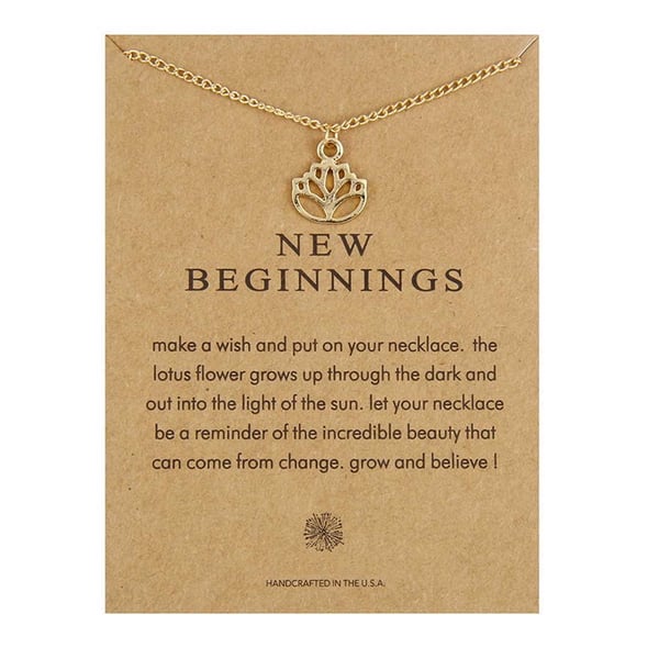 Gåvohalsband Guld New Beginnings Kedja  Hänge