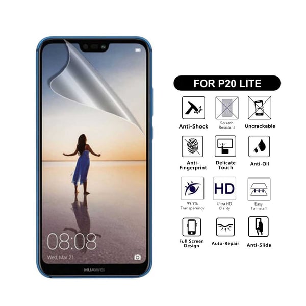 Full Huawei P20 Lite Skærmbeskytter Nanoedge Beskyttende plastik