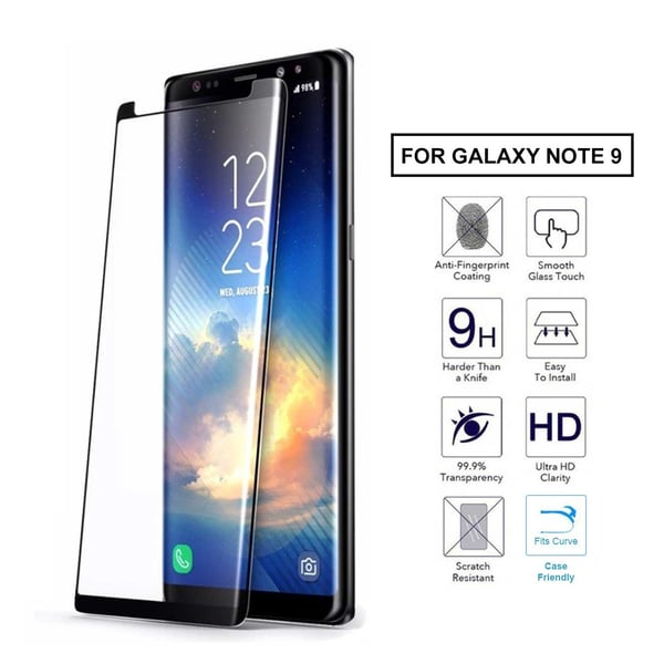 Galaxy Note 9 3D Curve HD Skärmskydd Kolfiber Härdat Glas