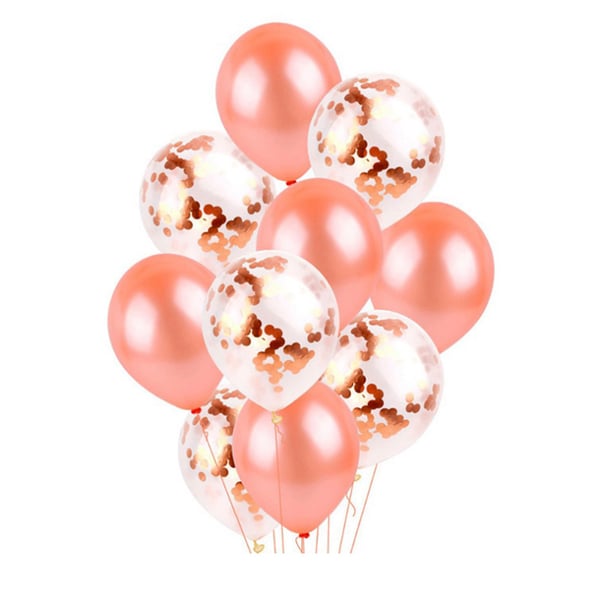 30-pack ballonger rosegull konfettiballongs bursdag