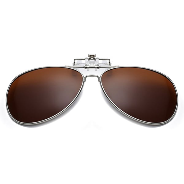 Clip -on Pilot -aurinkolasit ruskea - kiinnitetty olemassa oleviin lasiin!