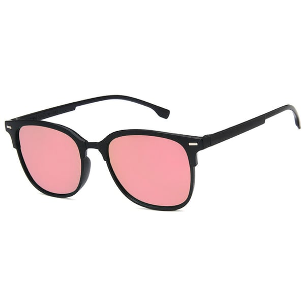 Svarta Clubmaster Solglasögon Rosa Spegelglas