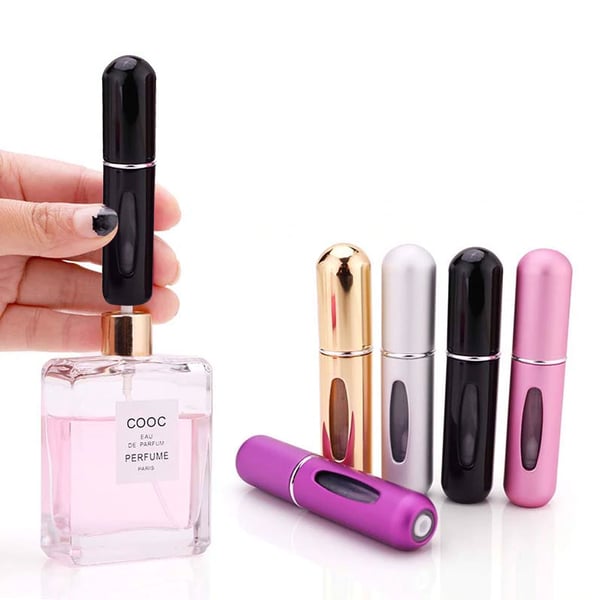 Parrestral af sorte rejsebeholdere 5ml Enkel påfyldningsperifumeflaske