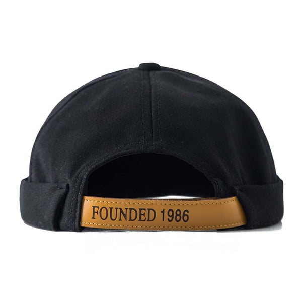 Black Miki Hat Caps Roled Screen Hat Beanie Docker Sotar Mot
