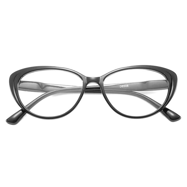 Spetsiga Svarta Cat Eye Läsglasögon Styrka 1.0 Glasögon
