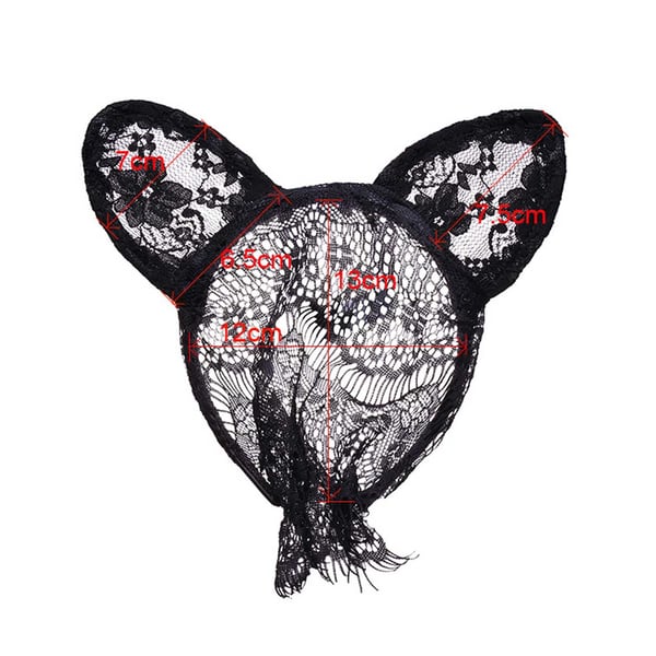 Svarta Ögonmask Ansiktsmask i Spets Lace Maskerad Mask Bunny
